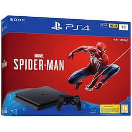 PlayStation 4 Slim 1000GB - Musta + Marvel's Spider-Man