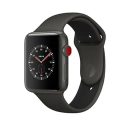 Apple Watch (Series 3) 2017 42 mm - Keraaminen Musta - Armband Sport loop Musta