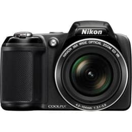 Nikon Coolpix L330 -Kompaktikamera - Musta + Nikkor 26X Wide Optical Zoom ED VR 4-104 mm f/3.1-5.9 - Objektiivit