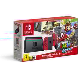 Switch 32GB - Punainen - Rajoitettu erä Super Mario Odyssey + Super Mario Odyssey
