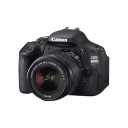Yksisilmäinen Peiliheijastuskamera Canon EOS 600D DSLR Musta + Objektiivi Canon EF-S 18-55 mm f/3.5-5.6 IS II