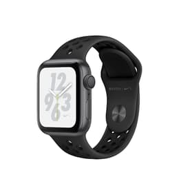 Apple Watch (Series 4) Syyskuu 2018 40 mm - Alumiini Musta - Armband Sport Nike Musta