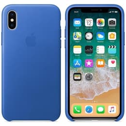 Apple Kuori iPhone X / XS / XS Max Kuori - Nahka Sininen