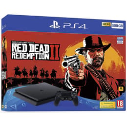 PlayStation 4 Slim 500GB - Musta + Red Dead Redemption II