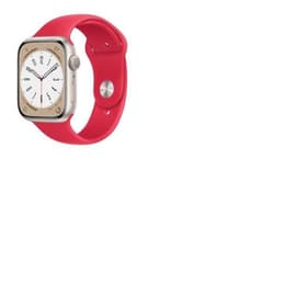 Apple Watch (Series 5) 2019 GPS 40 mm - Alumiini Kulta - Sport band Punainen