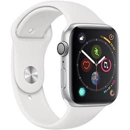 Apple Watch (Series 4) GPS 44 mm - Alumiini Hopea - Sport loop Wit
