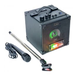 Party Light & Sound PLS Party-Singer Active Karaoke Set with LED Light Effect, Mic & Stand Speaker Bluetooth - Musta