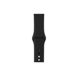 Apple Watch (Series 3) 2017 42 mm - Alumiini Tähtiharmaa - Armband Sport loop Musta