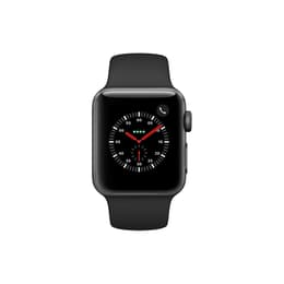 Apple Watch (Series 3) GPS 38 mm - Alumiini Tähtiharmaa - Sport band Musta