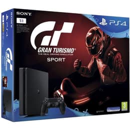 PlayStation 4 Slim 1000GB - Musta + Gran Turismo Sport