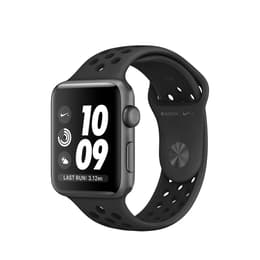 Apple Watch (Series 3) GPS + Cellular 42 mm - Alumiini Tähtiharmaa - Nike Sport band Musta