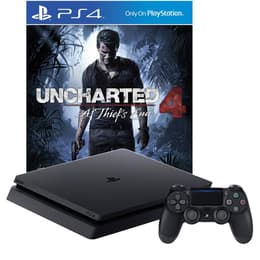 PlayStation 4 Slim 500GB - Musta + Uncharted 4