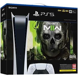 PlayStation 5 Digital Edition 825GB - Valkoinen + Modern Warfare II