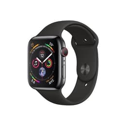 Apple Watch (Series 4) GPS 40 mm - Ruostumaton teräs Tähtiharmaa - Sport band Musta