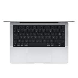 MacBook Pro 14.2" (2021) - Applen M1 Max ‑siru jossa on 10-ytiminen prosessori ja 32-ytiminen näytönohjain - 64GB RAM - SSD 2000GB - QWERTY - Englanti