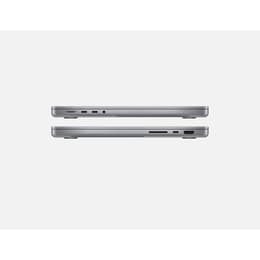 MacBook Pro 14.2" (2021) - Applen M1 Max ‑siru jossa on 10-ytiminen prosessori ja 32-ytiminen näytönohjain - 64GB RAM - SSD 2000GB - QWERTY - Englanti