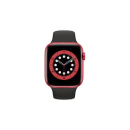 Apple Watch (Series 6) 2020 GPS 40 mm - Alumiini Punainen - Sport band Musta