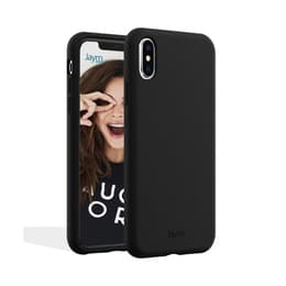 Kuori iPhone X/Xs - Silikoni - Musta