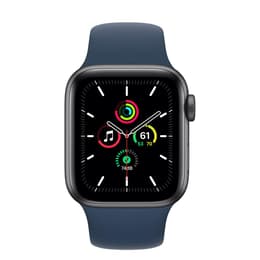 Apple Watch (Series SE) GPS 40 mm - Alumiini Tähtiharmaa - Armband Sport band Sininen