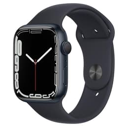 Apple Watch (Series 7) GPS 45 mm - Alumiini Musta - Sport band Musta