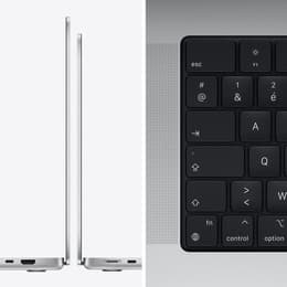 MacBook Pro 14.2" (2021) - Applen M1 Max ‑siru jossa on 10-ytiminen prosessori ja 32-ytiminen näytönohjain - 64GB RAM - SSD 2000GB - QWERTY - Englanti