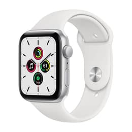 Apple Watch (Series 4) GPS + Cellular 40 mm - Alumiini Hopea - Sport band Wit