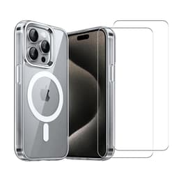 Kuori iPhone 16 Pro Max ja 2 suojakalvo - TPU - Läpinäkyvä