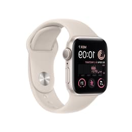 Apple Watch Series SE 2 (2022) GPS 40 mm - Alumiini Hopea - Sport band Tähtivalkea