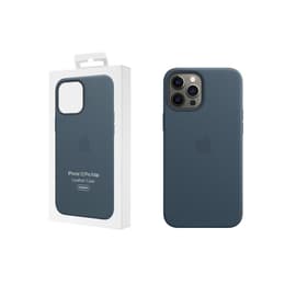 Apple Nahkakuori iPhone 12 Pro Max - Magsafe - Nahka Sininen
