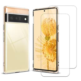 Kuori Google Pixel 6 Pro ja 2 suojakalvo - TPU - Läpinäkyvä