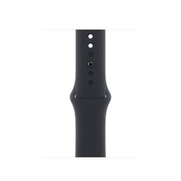Apple Watch Series 7 (2021) GPS + Cellular 45 mm - Ruostumaton teräs Kulta - Sport band Musta