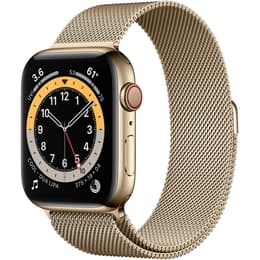 Apple Watch Series 6 (2020) GPS + Cellular 44 mm - Ruostumaton teräs Kulta - Milanese loop Kulta