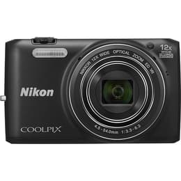 Kompaktikamera Coolpix S6800 - Musta + Nikon Nikkor 12X Wide Optical Zoom ED VR 25-300mm f/3.3-6.3 f/3.3-6.3