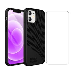 Back Market Kuori iPhone 12 mini ja suojaava näyttö - Kierrätysmuovi - Musta