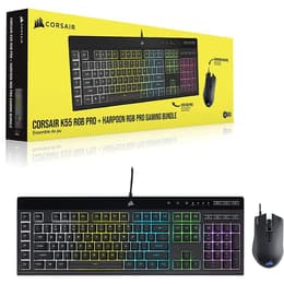 Corsair Näppäimistö AZERTY Ranska Taustavalaistu K55 RGB PRO