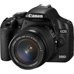 Yksisilmäinen peiliheijastus - Canon EOS 500D Musta + Objektiivin Canon EF-S 18-55 mm f/3.5-5.6 IS