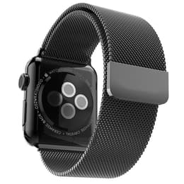 Apple Watch (Series 2) 2016 GPS 42 mm - Ruostumaton teräs Musta - Milanolaisranneke Musta