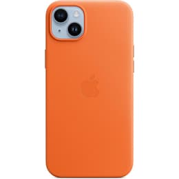 Apple Nahkakuori iPhone 14 Plus - Magsafe - Nahka Oranssi