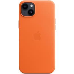Apple Nahkakuori iPhone 14 Plus - Magsafe - Nahka Oranssi