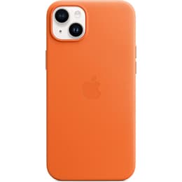 Apple Nahkakuori iPhone 14 Plus - Magsafe - Nahka Oranssi