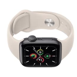 Apple Watch (Series 5) 2019 GPS 44 mm - Alumiini Harmaa - Sport band Wit