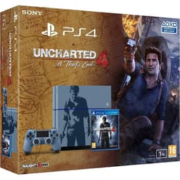 PlayStation 4 1000GB - Harmaa - Rajoitettu erä Uncharted 4 + Uncharted 4