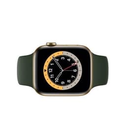 Apple Watch (Series 6) 2020 GPS + Cellular 40 mm - Ruostumaton teräs Kulta - Sport band Vihreä