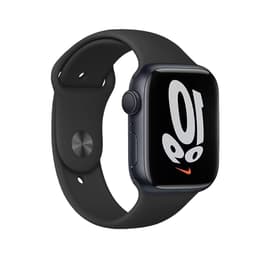 Apple Watch (Series 7) 2021 GPS + Cellular 45 mm - Alumiini Musta - Sport band Musta