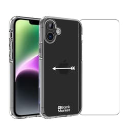 Back Market Kuori iPhone 17 ja suojaava näyttö - 60% Kierrätysmuovi - Läpinäkyvä