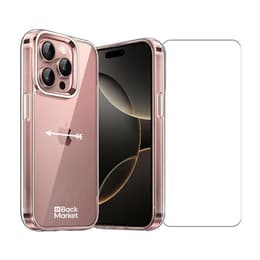 Back Market Kuori iPhone 16 Pro ja suojaava näyttö - 60% Kierrätysmuovi - Läpinäkyvä