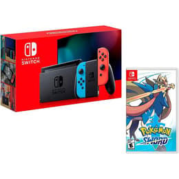 Switch 32GB - Musta - Rajoitettu erä Pokémon Sword + Pokémon Sword