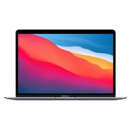 MacBook Air 13.3" (2020) - Applen M1 ‑siru jossa on 8-ytiminen prosessori ja 8-ytiminen näytönohjain - 16GB RAM - SSD 1000GB - QWERTY - Englanti