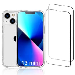 Kuori iPhone 13 mini ja 2 suojakalvo - Kierrätysmuovi - Läpinäkyvä