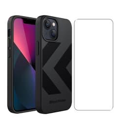 Back Market Kuori iPhone 13 mini ja suojaava näyttö - Kierrätysmuovi - Musta (Chevron)